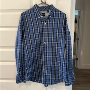 Dockers Blue Casual Button Down Shirt